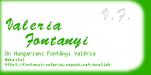valeria fontanyi business card